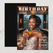 Tijdschriftcover Verjaardagsdiner Kaart (Voorkant / Achterkant)