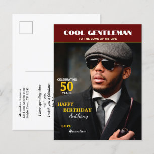 Tijdschriftfoto voor geboortekaart personaliseren briefkaart