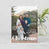 Tijdschriftstijl Kerst Kaart (Staand voorkant)