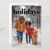 Tijdschriftstijl Kerstkaart - Bovenste titel, zwar (Voorkant / Achterkant)