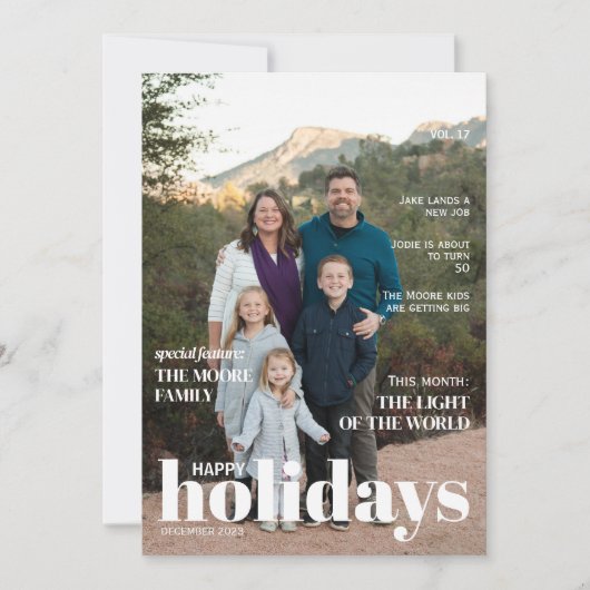 Tijdschriftstijl vakantie Kaart (Voorkant)