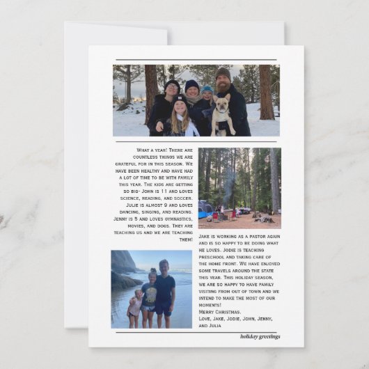 Tijdschriftstijl vakantie Kaart (Achterkant)