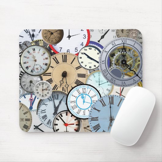 Tijdshorloges en klokken muismat (Met muis)