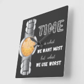 Tijdsklok Inspirerend prijsopgave Vierkante Klok (Hoek)