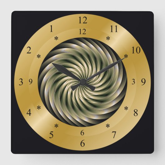 Tijdsklok machine ~ Time Warp Whirlpool ~ Vierkante Klok (Voorkant)