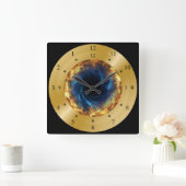 Tijdsklok machine ~ Viery zwarte hal ~ * ~ Vierkante Klok (Huis)