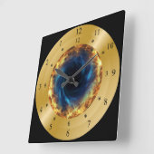 Tijdsklok machine ~ Viery zwarte hal ~ * ~ Vierkante Klok (Hoek)