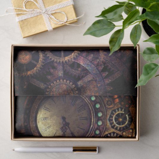 Tijdsklokken betekent donkerder deklaagpapier tissuepapier (Geschenk)