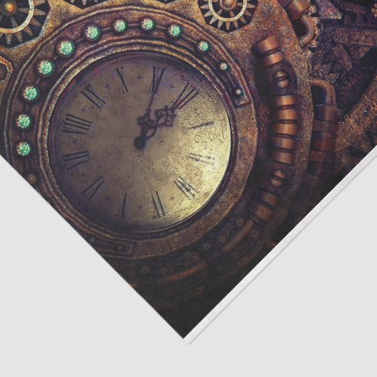 Tijdsklokken betekent donkerder deklaagpapier tissuepapier (Detail)