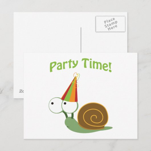 Tijdslak voor verzending uitnodiging briefkaart (Voorkant / Achterkant)