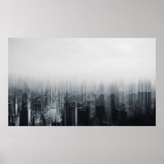 TIJDSLAP FOTOGRAFIE VAN STADSBOUW POSTER (Voorkant)