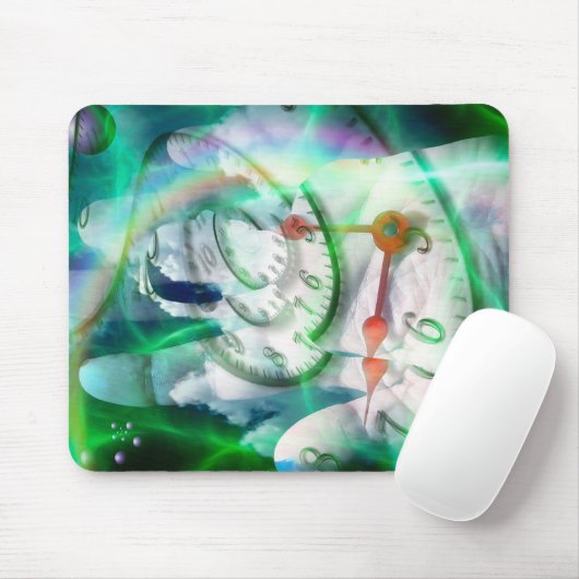Tijdspiraal in de menselijke hand muismat (Met muis)