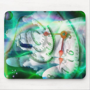 Tijdspiraal in de menselijke hand muismat