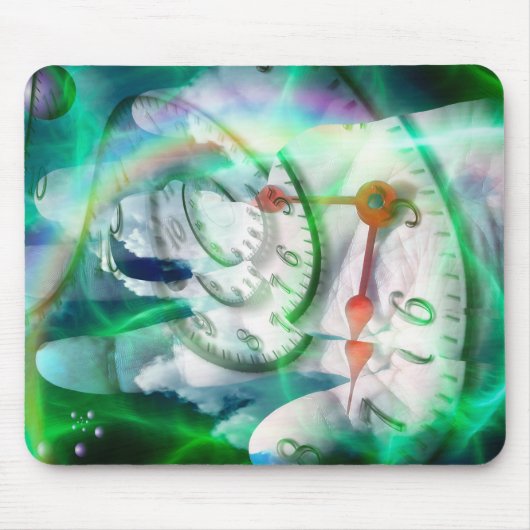 Tijdspiraal in de menselijke hand muismat (Voorkant)