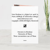 Tijdsschaduwen Kaart (Achterkant)