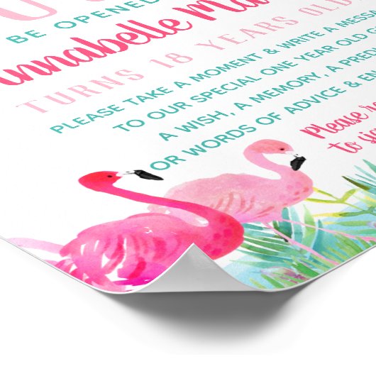 Tijdstip Capsule First Birthday Poster (Hoek)