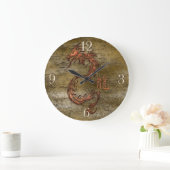 Tijdstip Oriental Asian Dragon Designer Grote Klok (Huis)