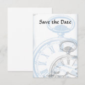 Tijdstip Pocketwatch-uitnodigingen Save The Date (Voorkant / Achterkant)