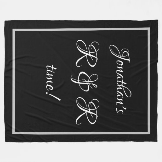 Tijdstip R&R van de moderne Gepersonaliseerde Naam Fleece Deken (Voorkant (Horizontaal))