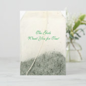 TIJDSTIP TEA BAG-INVITATIE KAART (Staand voorkant)
