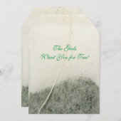 TIJDSTIP TEA BAG-INVITATIE KAART (Voorkant / Achterkant)