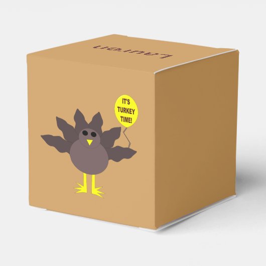 Tijdstip Thanksgiving van Turkije Aangepaste voord Bedankdoosjes (Achterkant)
