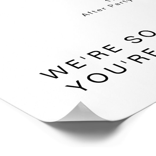 Tijdstip van ADELLA Modern Minimalist Weddenschap Poster (Hoek)