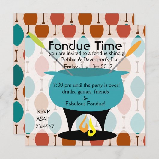 Tijdstip van de Fondue! Kaart (Voorkant / Achterkant)