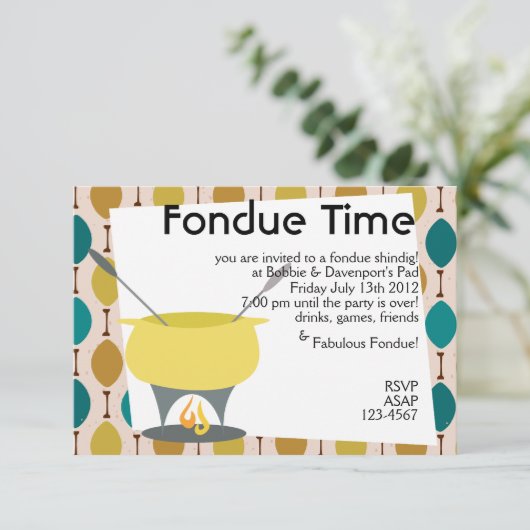 Tijdstip van de Fondue! Kaart (Staand voorkant)