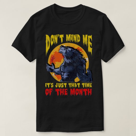 Tijdstip van de Maand Funny Werewolf T-shirt (Design voorkant)