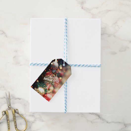 Tijdstip van het Jaar Cadeaulabel (Met Touw)