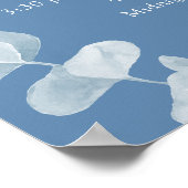 Tijdstip van het mosterdblauwe eucalyptusprogramma poster (Hoek)