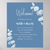 Tijdstip van het mosterdblauwe eucalyptusprogramma poster (Voorkant)