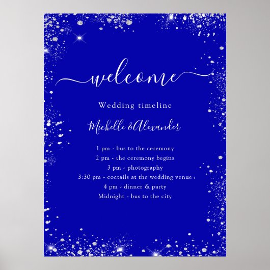 Tijdstip van het Royal blue Silver-programma voor  Poster (Voorkant)