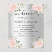 Tijdstip van het weduwenprogramma: zilverroze begr flyer (Voorkant)