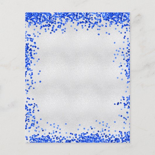 Tijdstip van het zilver royal blue bruiloft progra (Achterkant)