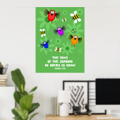 Tijdstip van het zingen van vogels poster (Thuiskantoor)