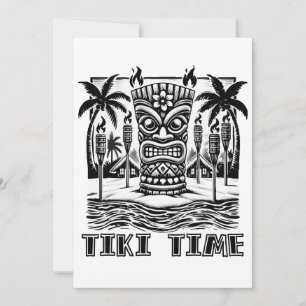 Tijdstip van Tiki: Tropical Island Escape Feestdagenkaart