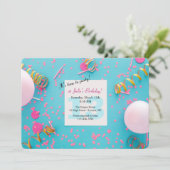 Tijdstip verjaardagsfeestdag kaart (Staand voorkant)