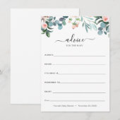 Tijdstip voor advies voor de Baby Kaart (Voorkant / Achterkant)