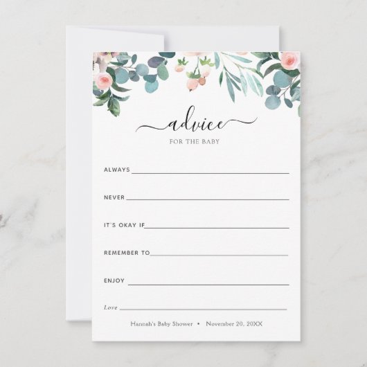 Tijdstip voor advies voor de Baby Kaart (Voorkant)