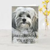 TIJDSTIP VOOR CELEBRAAT "21e" BIRTHDAY Kaart (Gele Bloem)