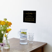 Tijdstip voor zwarte en echte gouden olie-bruiloft folie afdrukken (Laag (Keuken))