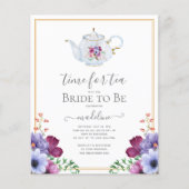 Tijdstip waarop het Vrijgezellenfeest Tea Floral w Flyer (Voorkant)