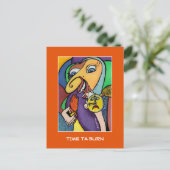 Tijdstip waarop Ta op Sinaasappel brandt - Tijdstu Briefkaart (Staand voorkant)