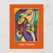 Tijdstip waarop Ta op Sinaasappel brandt - Tijdstu Briefkaart (Voorkant)