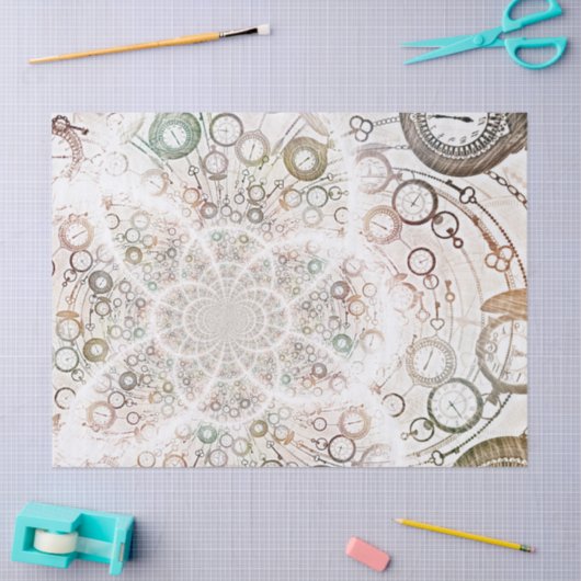 Tijdstipverdraaiingspatroon Tissuepapier (Craft)