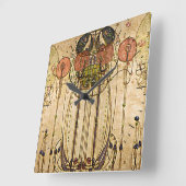 Tijdstuk  kunst Gesso Wall Frieze Vierkante Klok (Hoek)