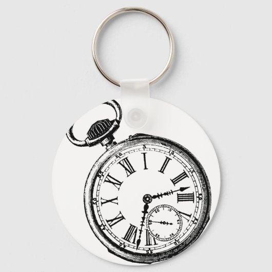 Tijdstuk voor kantelen van Clock Pocket Watch Face Sleutelhanger (Voorkant)