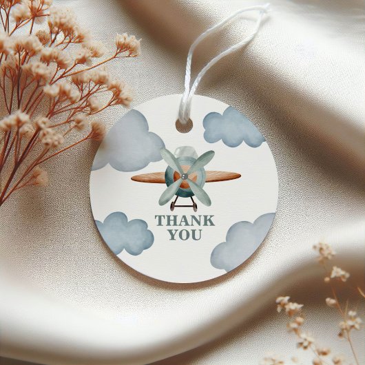 Tijdvliegdag vliegend vliegtuig bedankjes labels